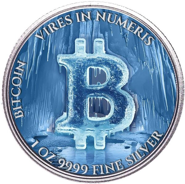 Pièce de monnaie en Argent 2 Dollars g 31.1 (1 oz) Millésime 2024 FROZEN BITCOIN