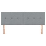 Headboard LED vidaXL Rempli de Boutons Gris Clair 72 cm en Tissu