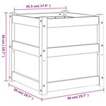 vidaXL Jardinière 50x50x50 cm bois massif douglas