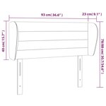 vidaXL Tête de lit avec oreilles Vert foncé 93x23x78/88 cm Velours
