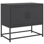 vidaXL Meuble TV noir 68 5x39x60 5 cm acier