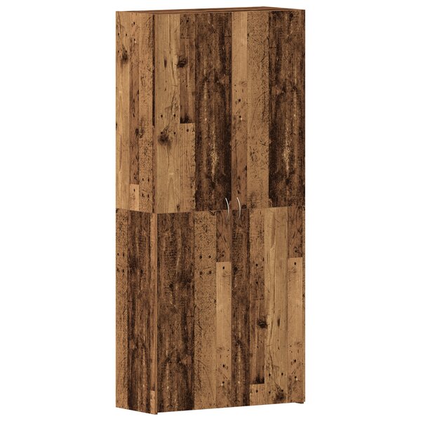 vidaXL Cabinet à chaussures en bois vieilli 80x35 5x180 cm en bois d'ingénierie
