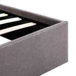 vidaXL Cadre de lit à stockage hydraulique Taupe Tissu 140x200 cm