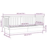 vidaXL Lit de jour sans matelas marron miel 75x190 cm bois pin massif