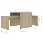 vidaXL Ensemble de tables basses Chêne sonoma bois d’ingénierie
