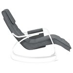 vidaXL Chaise à bascule Gris foncé Tissu