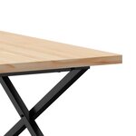 vidaXL Table basse cadre en X 90x90x45 5cm bois de pin massif et fonte
