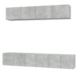 vidaXL Ensemble de meubles TV 5 Pièces Gris béton Bois d'ingénierie