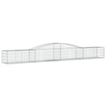 vidaXL Panier de gabions arqué 400x50x40/60 cm Fer galvanisé