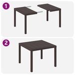 vidaXL Ensemble de salle à manger de jardin 5 pièces marron poly rattan