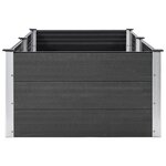vidaXL Lit surélevé de jardin 250x100x54 cm WPC Gris