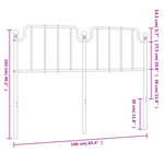 vidaXL Tête de lit métal blanc 160 cm