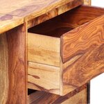 vidaXL Bureau avec 1 tiroir et 1 armoire Bois massif