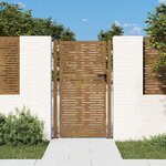 vidaXL Portail de jardin 105x205 cm acier corten conception de carré