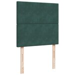 vidaXL Sommier à lattes de lit et matelas Vert foncé 80x200 cm Velours