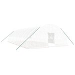 vidaXL Serre avec cadre en acier blanc 72 m² 12x6x2 85 m