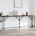 vidaXL Table console chêne marron 200x29x75 cm bois d'ingénierie