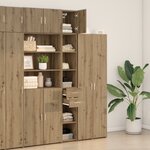 Meuble de rangement slim vidaXL Chêne artisanal 30x42.5x225 cm Bois d'ingénierie