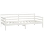 vidaXL Lit de repos avec tiroirs 90x200 cm Blanc Bois de pin massif