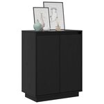 vidaXL Buffet Noir 60x34x75 cm Bois massif de pin