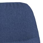 vidaXL Chaise de relaxation Bleu Tissu