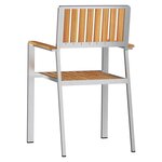 vidaXL Chaises de jardin empilables 4 Pièces en bois massif teck et acier inoxydable