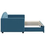 vidaXL Lit de jour avec gigogne sans matelas bleu 80x200 cm