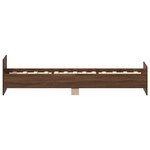 vidaXL Cadre de lit sans matelas chêne marron 90x190cm bois ingénierie