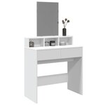 vidaXL Coiffeuse avec miroir blanc 80x41x144 5 cm