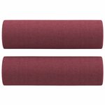 vidaXL Canapé 2 places avec oreillers bordeaux 140 cm tissu