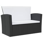Salon de jardin meuble d'extérieur ensemble de mobilier 8 pièces avec coussins résine tressée noir 02_0017732