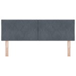 vidaXL Tête de Lit Design Blocs de Diamant Gris Foncé 144 cm Velours