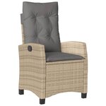 vidaXL Ensemble à manger de jardin coussins 5 Pièces mélange beige rotin