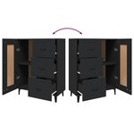 vidaXL Buffet Noir 69 5x34x90 cm Bois d'ingénierie