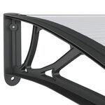 vidaXL Auvent de porte Noir 300x100 cm Polycarbonate
