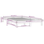 vidaXL Cadre de lit sans matelas marron miel bois massif