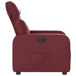 vidaXL Fauteuil inclinable électrique Rouge bordeaux Similicuir