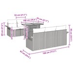 vidaXL Ensemble de Canapé de Jardin 7 Pièces avec Coussins Beige Rattan Poly