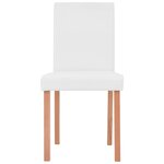 vidaXL Table et chaises 7 Pièces Cuir synthétique Chêne Couleur crème