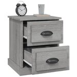 vidaXL Tables de chevet 2 Pièces sonoma gris 39x39x47 5cm bois ingénierie