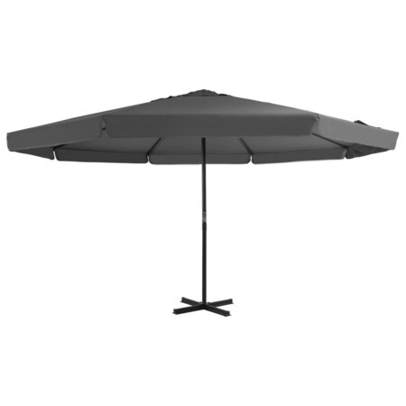 vidaXL Parasol d'extérieur avec mât en aluminium 500 cm anthracite