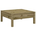 vidaXL Canapé de jardin 2 places avec repose-pieds bois pin imprégné