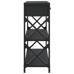 vidaXL Table console noir 75x28x75 cm bois d'ingénierie