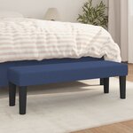 vidaXL Banc Bleu 100x30x30 cm Tissu