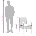 vidaXL Ensemble à manger de jardin coussins 5Pièces Noir Résine tressée