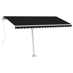 vidaXL Auvent manuel rétractable sur pied 400x350 cm Anthracite