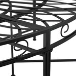 vidaXL Banc circulaire tour d'arbre Ø160 cm Noir Acier
