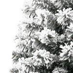 vidaXL Demi sapin de Noël artificiel mince avec neige floquée 240 cm
