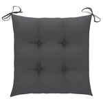 vidaXL Chaises de jardin lot de 8 avec coussins Bois de teck massif