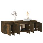 vidaXL Meuble TV chêne fumé 120x30x40 5 cm bois d'ingénierie